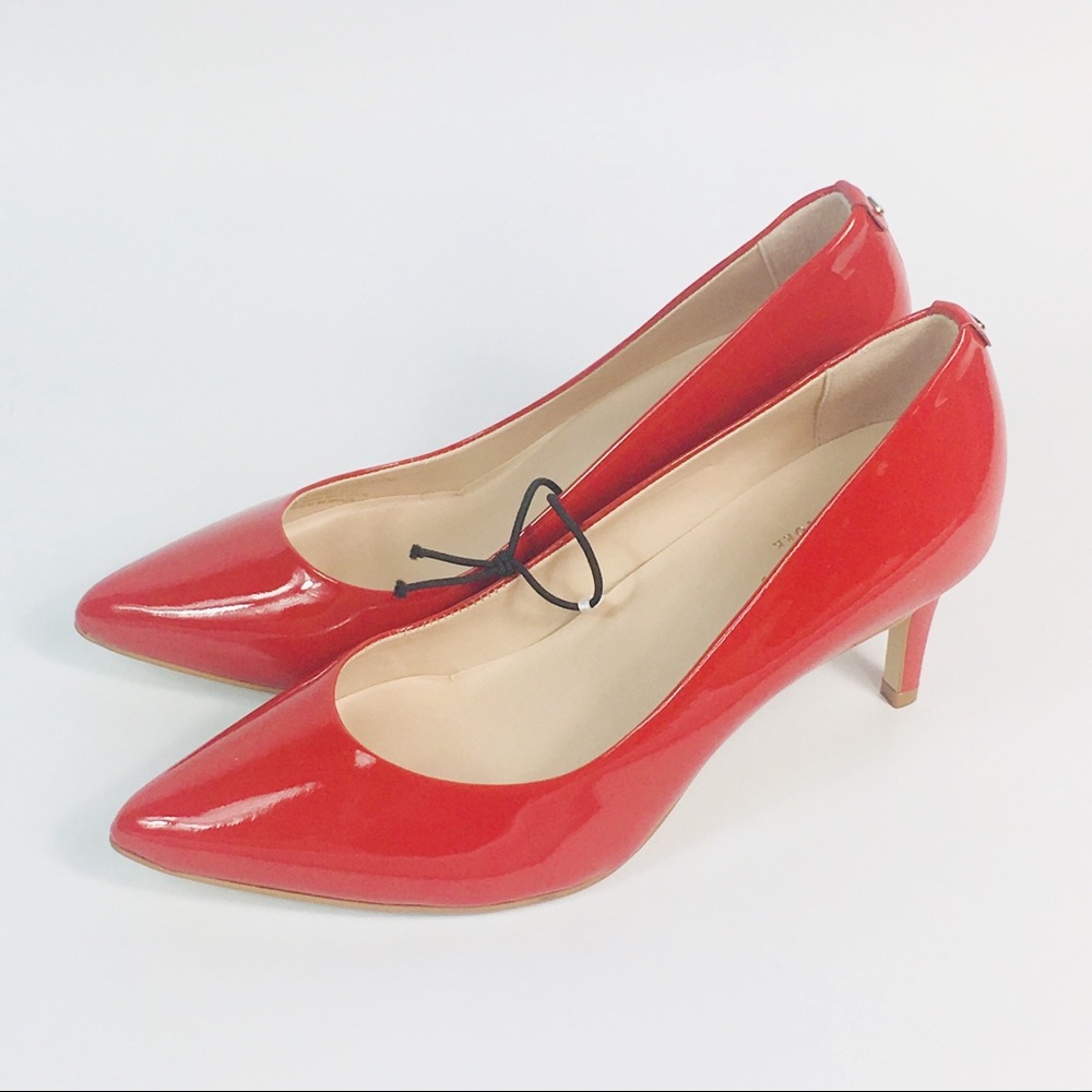 Kate Spade Red Vida Pointed 3" Heels Patent